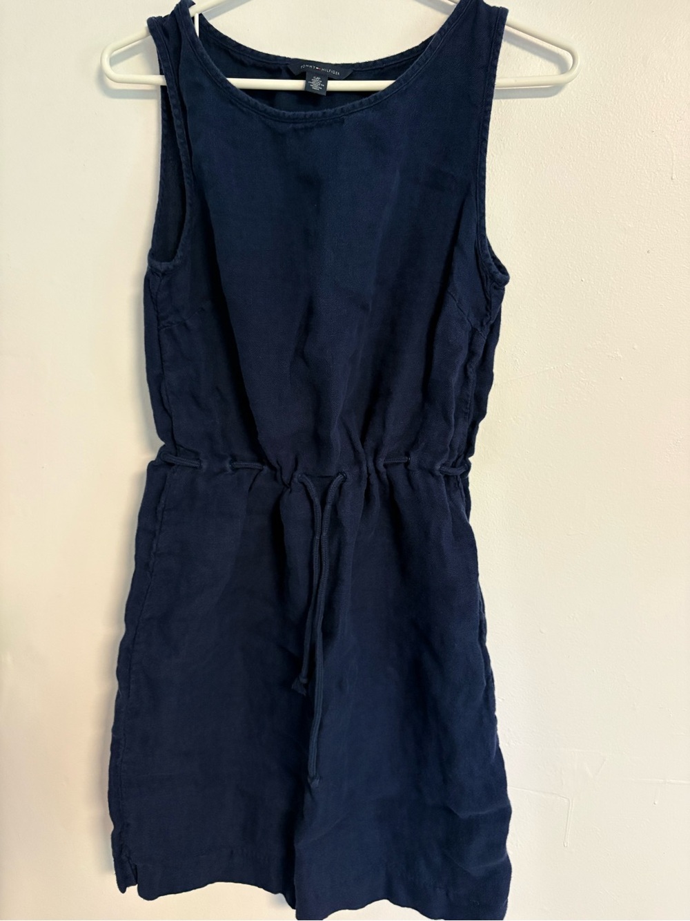Tommy Hilfiger Navy Sleeveless Drawstring Jumpsuit